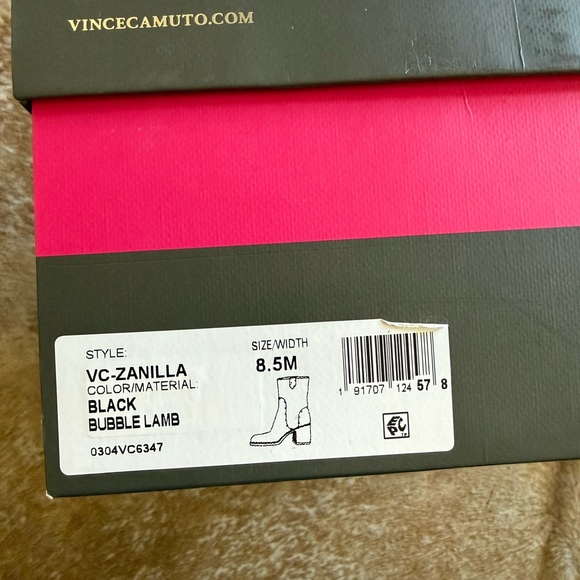 Vince Camuto Zanilla Black Leather Heeled Boots - Picture 6 of 6